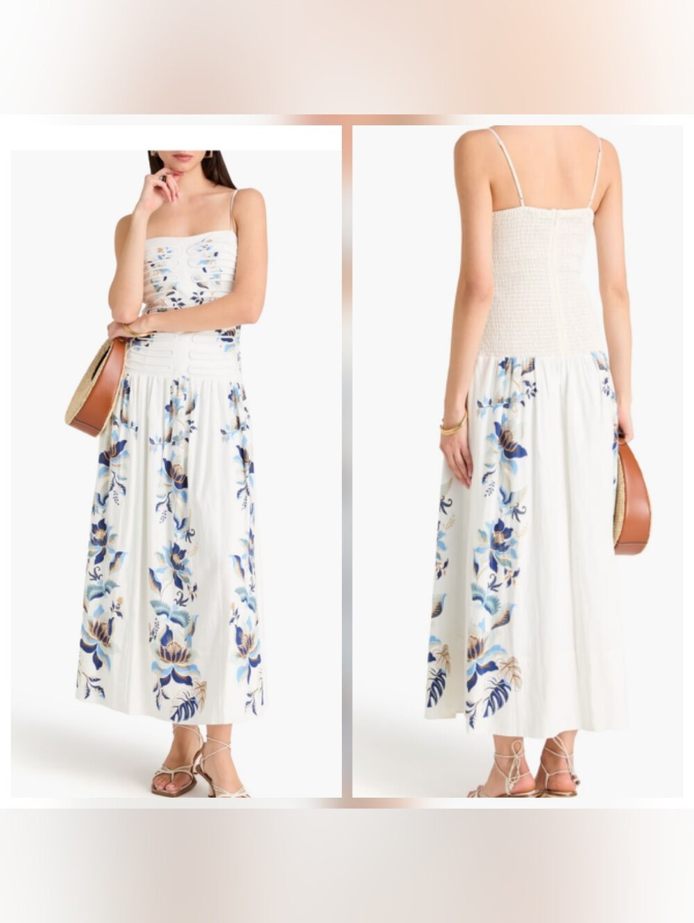 FARM Rio Blue Lotus Dreamscape Mididress